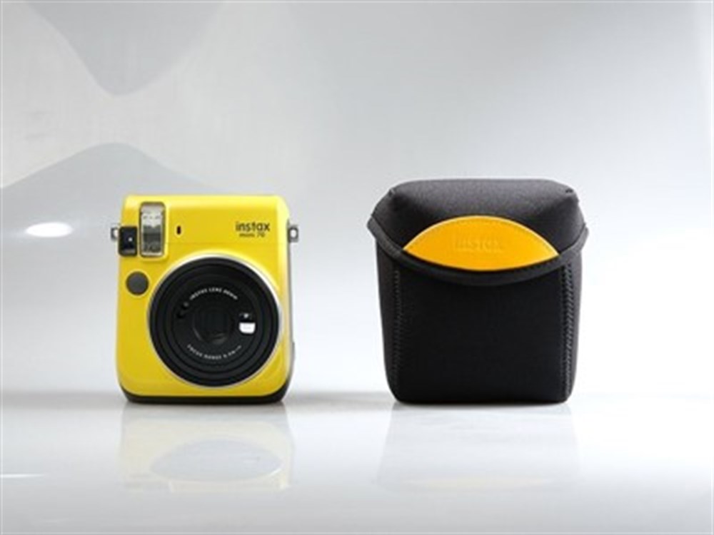 Fuji Mini 70 Kumaş Kilif (Siyah - Sari) FOTSIBC017