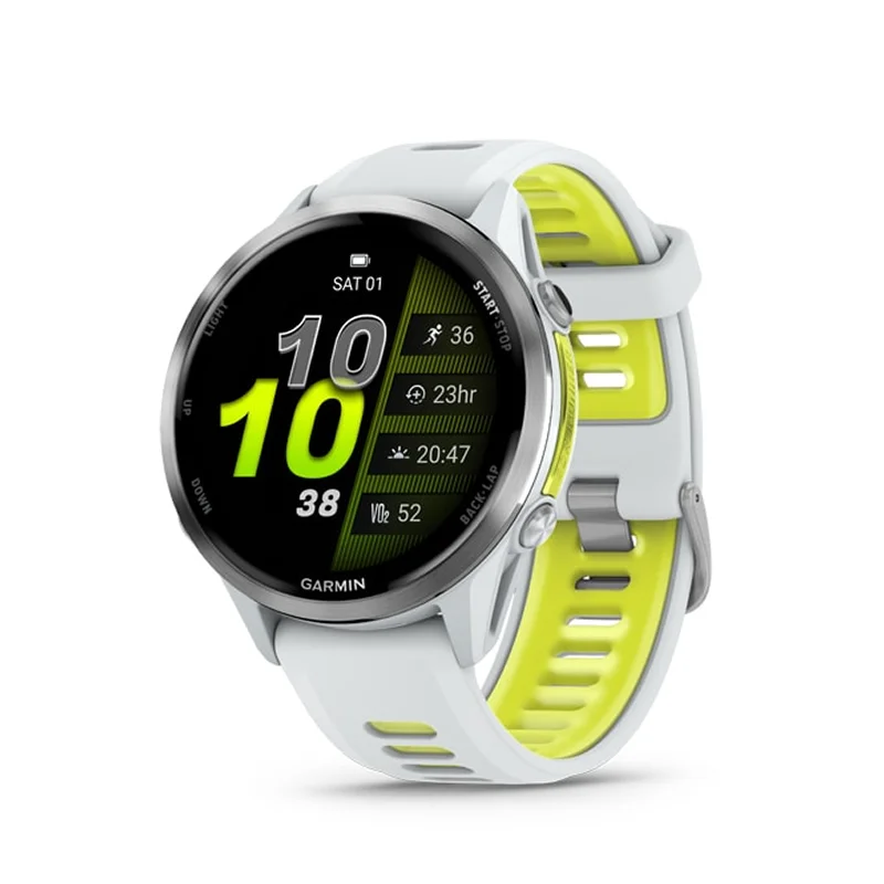 Garmin Forerunner 970 AMOLED GPS Koşu Saati - Titanyum Beyaz | Sarı
