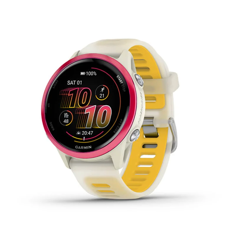 Garmin Forerunner 570 AMOLED GPS Koşu Saati - 42mm - Ahududu/Mango