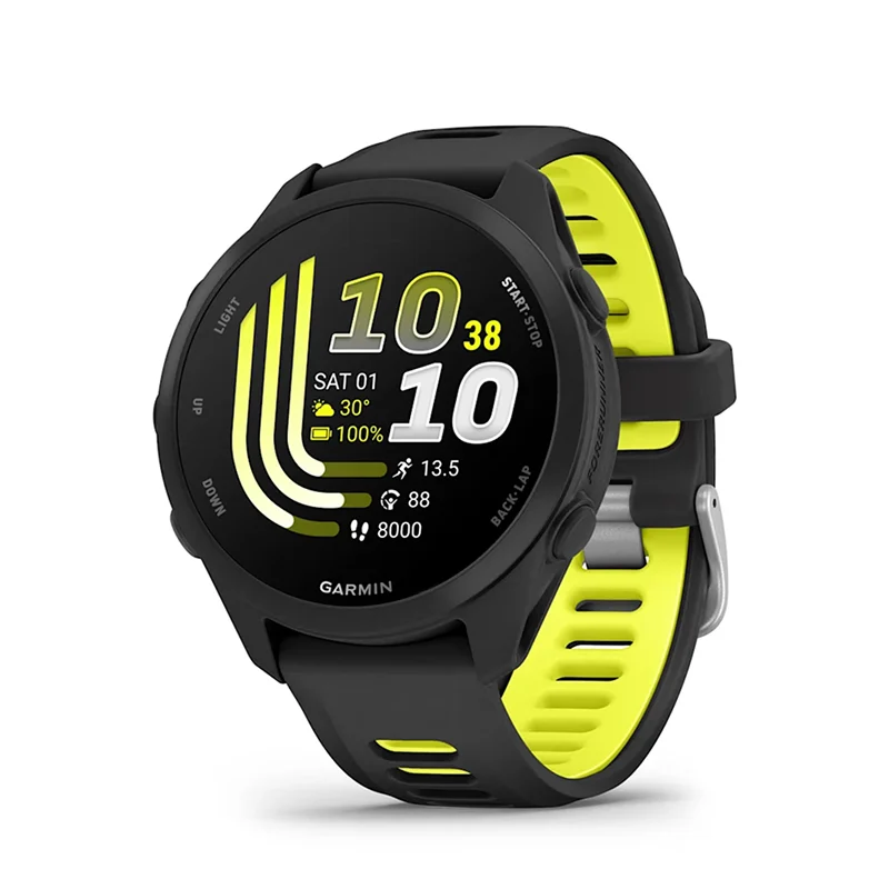 Garmin Forerunner 170 AMOLED GPS Koşu Saati - Siyah/Amp Sarı