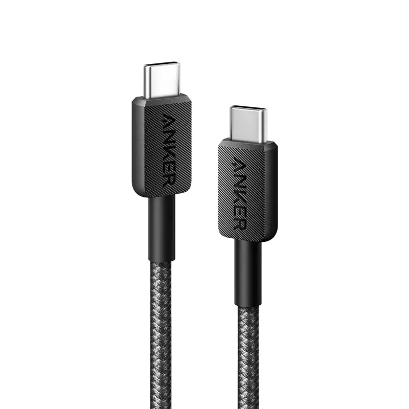 Anker 322 60W Örgülü USB-C Şarj Kablosu - Siyah