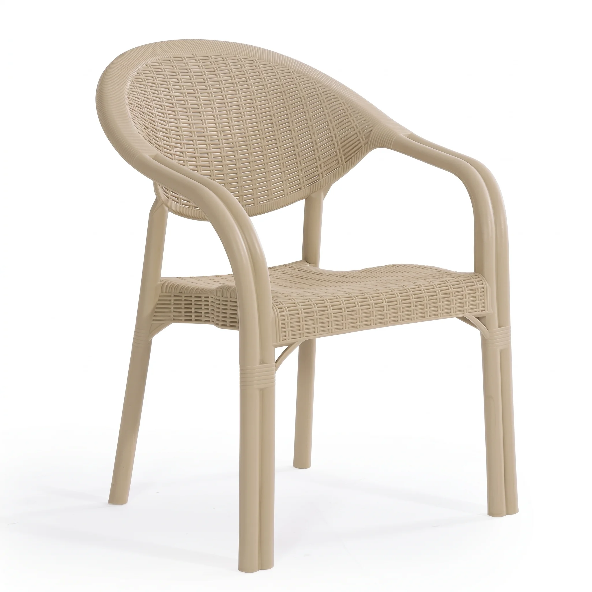 Heniver Bambu Sandalye Beyaz Cappuccino