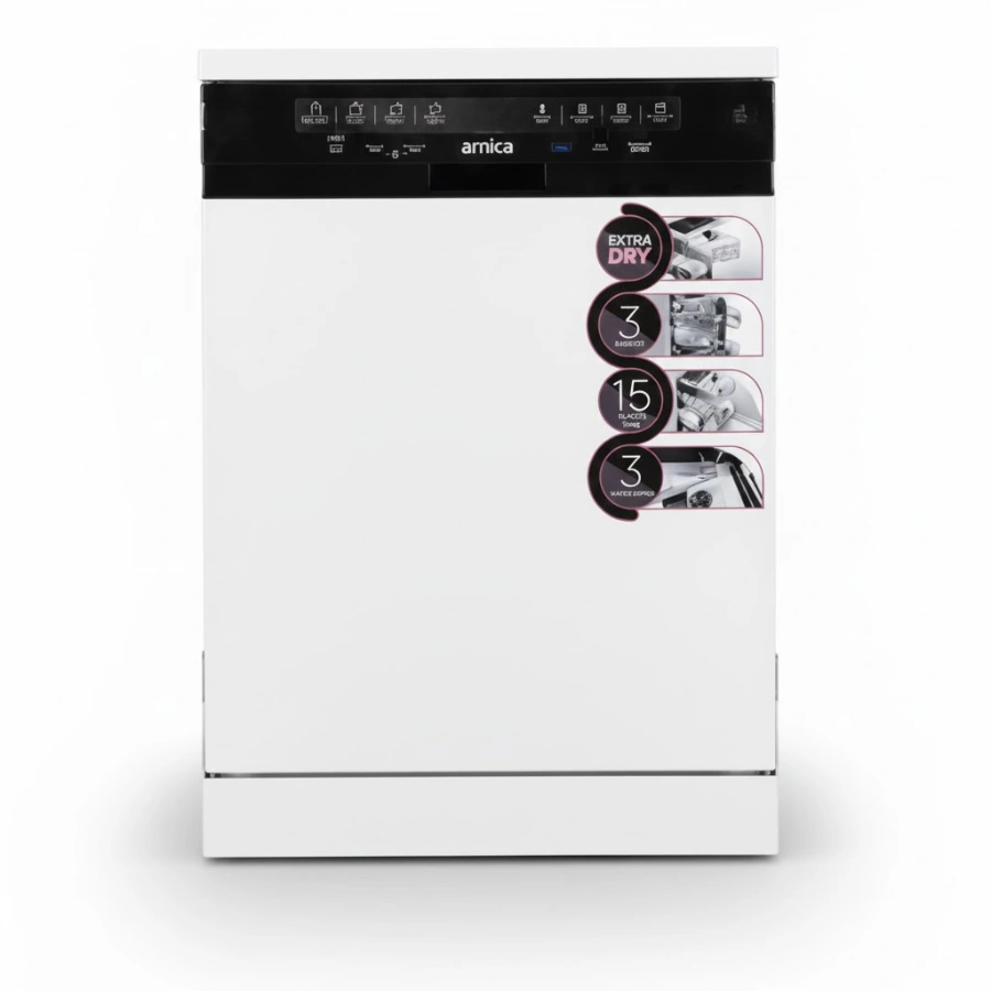 Arnica DW-AC15W Digital Beyaz Bulaşık Makinesi