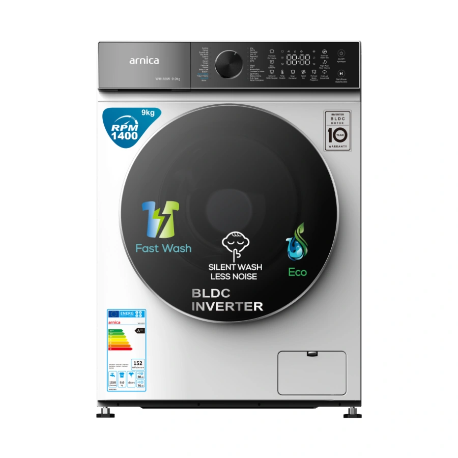 Arnica WM-A9W 9kg Çamaşır Makinesi Inverter