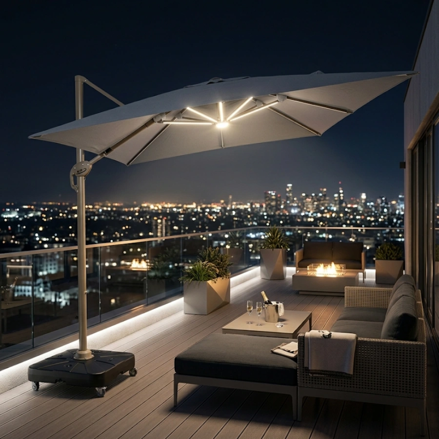 3X3M Luxury Roman LED Semsiye