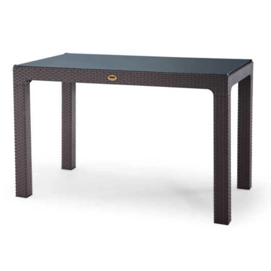 Heniver 70x120 Camlı Masa Kahve-Gri