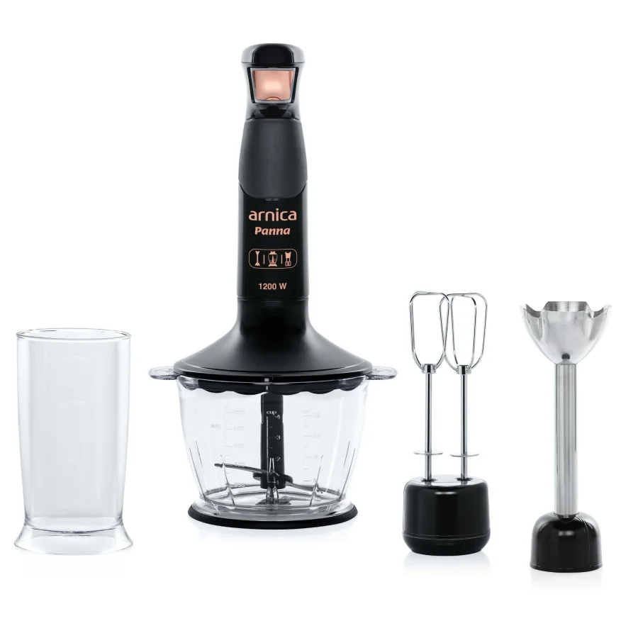 Arnica 12F4 Panna Stick Blender Set Siyah