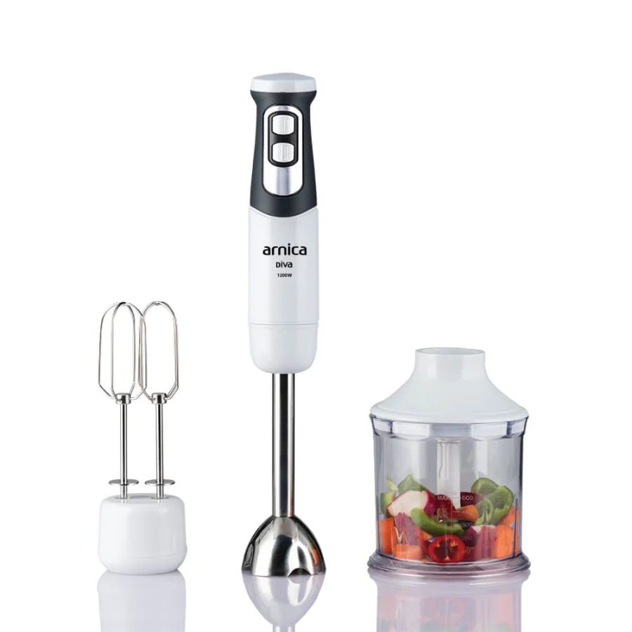 Arnica 12F0 Diva Stick Blender Set White