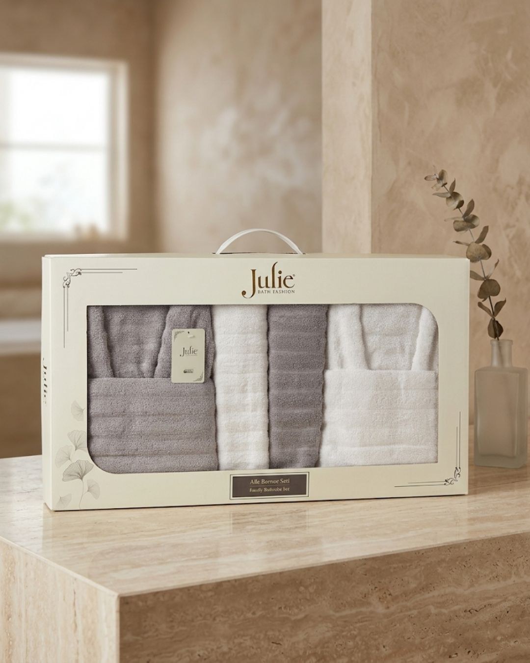 Julie Life Aile Bornoz Seti Ciftli