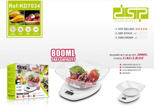 DSP KD7034 Mutfak Terazisi 5 kg