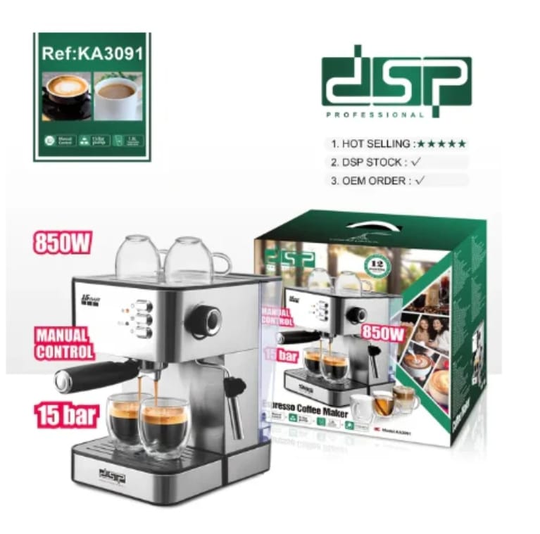 DSP KA3091 Espresso Kahve Makinesi 1,8 L 850 W