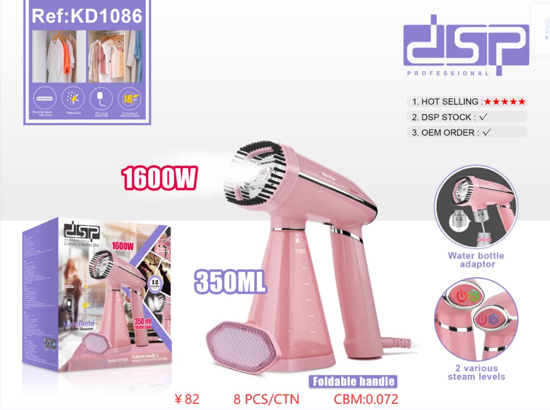 DSP KD1086 Buharlı Giysi Ütüsü 1600 W 350 ml
