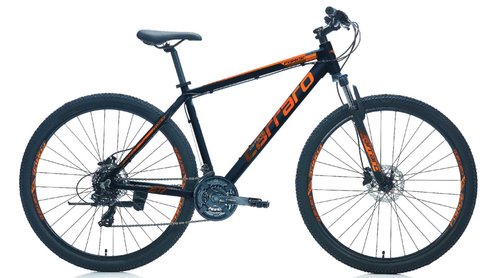 Carraro 27.5" Force 720 432H 21-V Hd Mat Siyah-Turuncu-Gumus