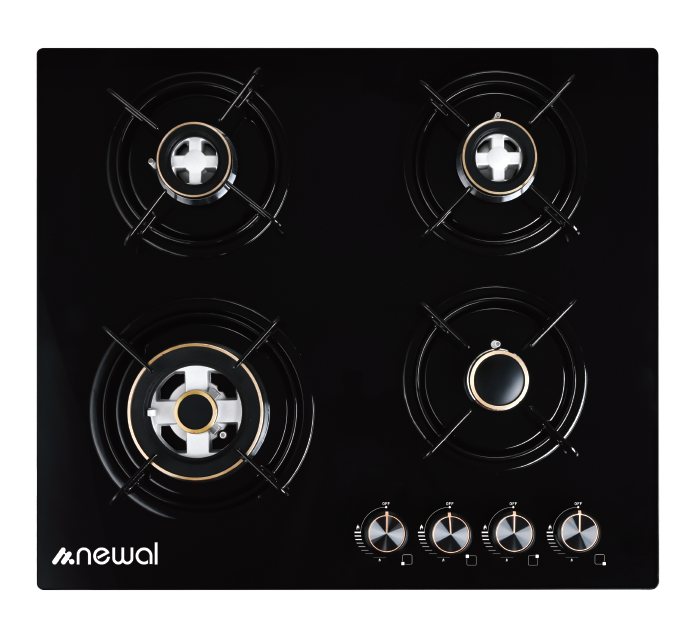 Newal HOB648/2 Siyah Cam Ocak