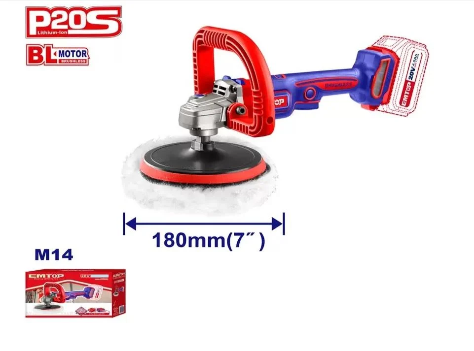 Emtop Akülü Zımpara Poliş 180MM 20vV (Sadece Alet)