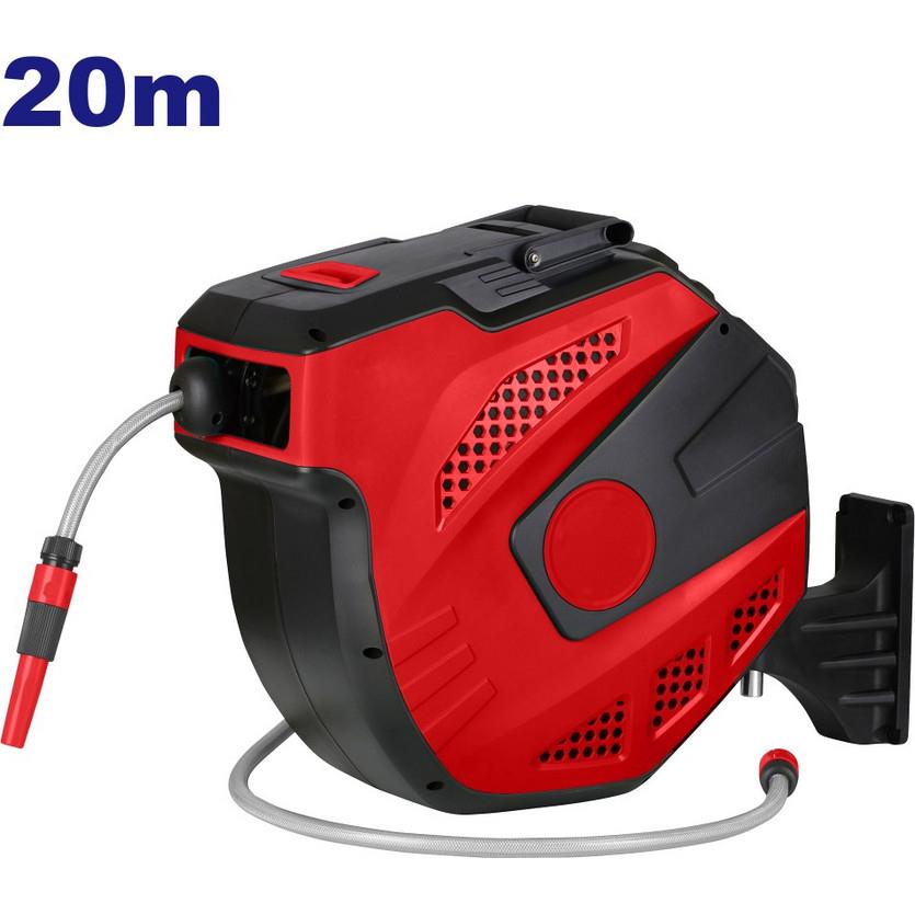 Emtop Su Hortumu 1/2'' Duvara Sabitlenir Otomatik Sargılı 20+2.0 Metre