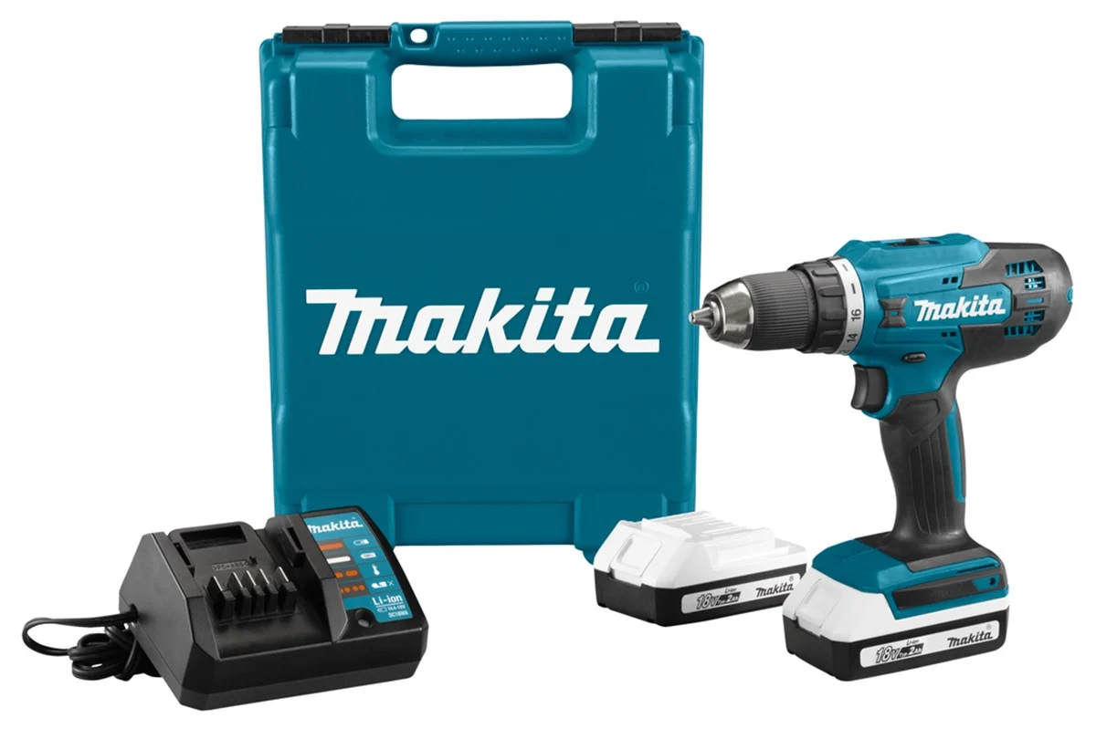 Makita Matkap Akülü 18V 2Ah Lityum (2 Akü+Şarjer+Çanta)