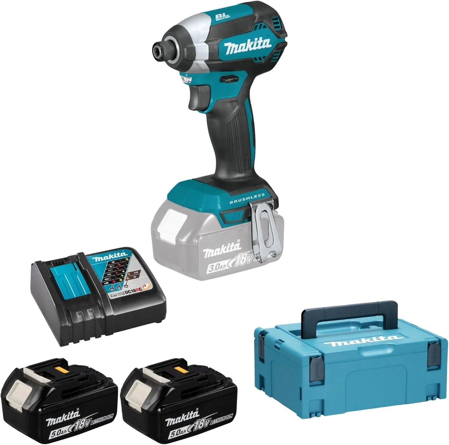 Makita Darbeli Tornavida Akülü BL 18V 3AH Lityum (2 Akü+Şarj+Çanta)