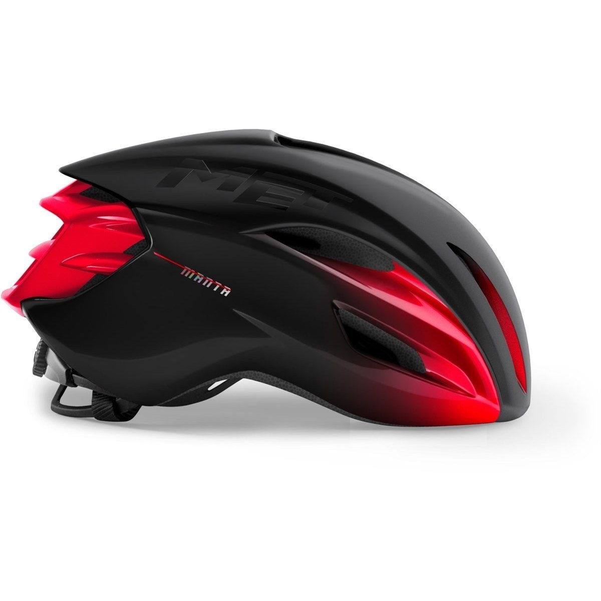 MET Kask Manta Mips Siyah Kırmızı METalik|Mat Parlak