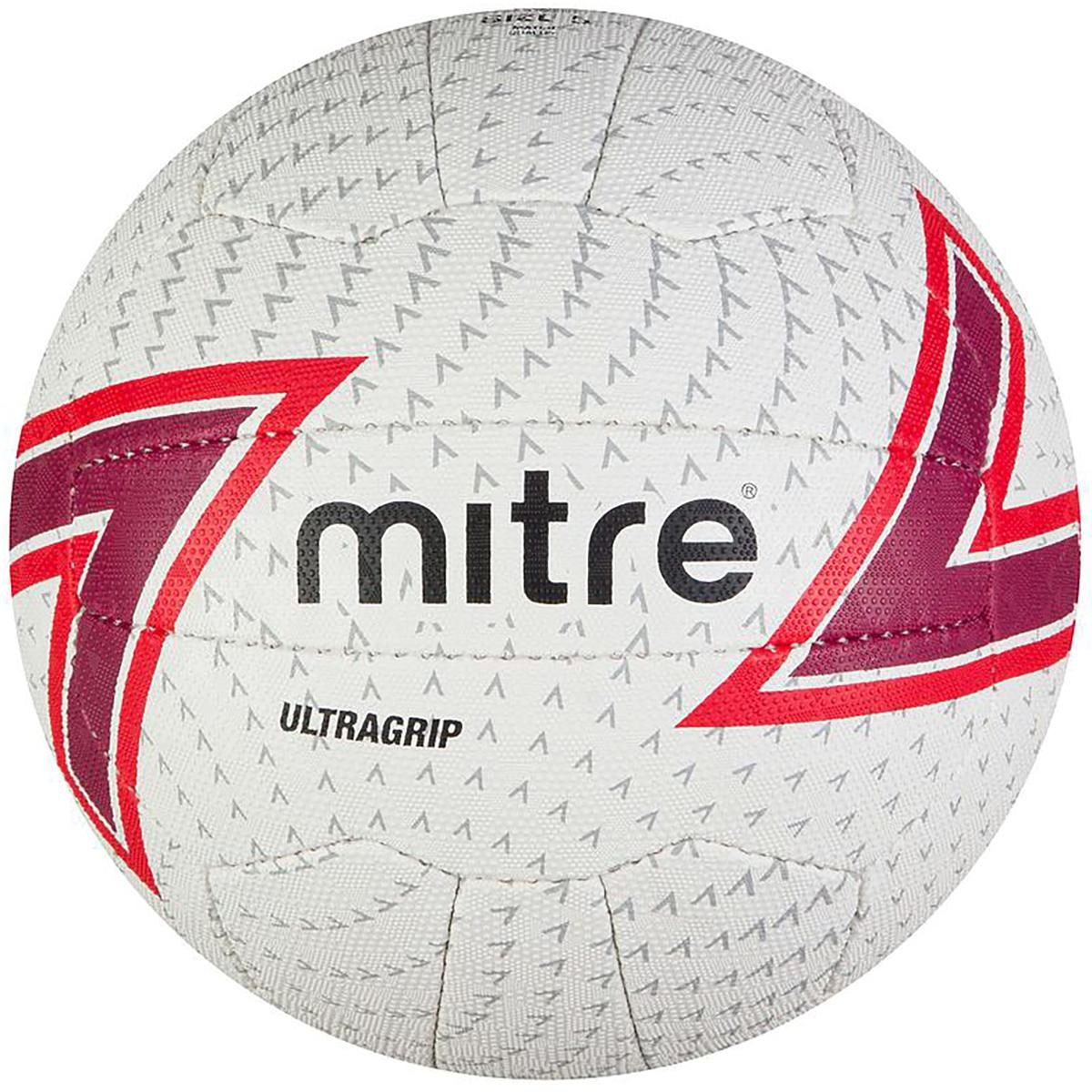 Top Netbol Ultragrip 18 Panel Beden:4 Beyaz/Kırmızı/Siyah