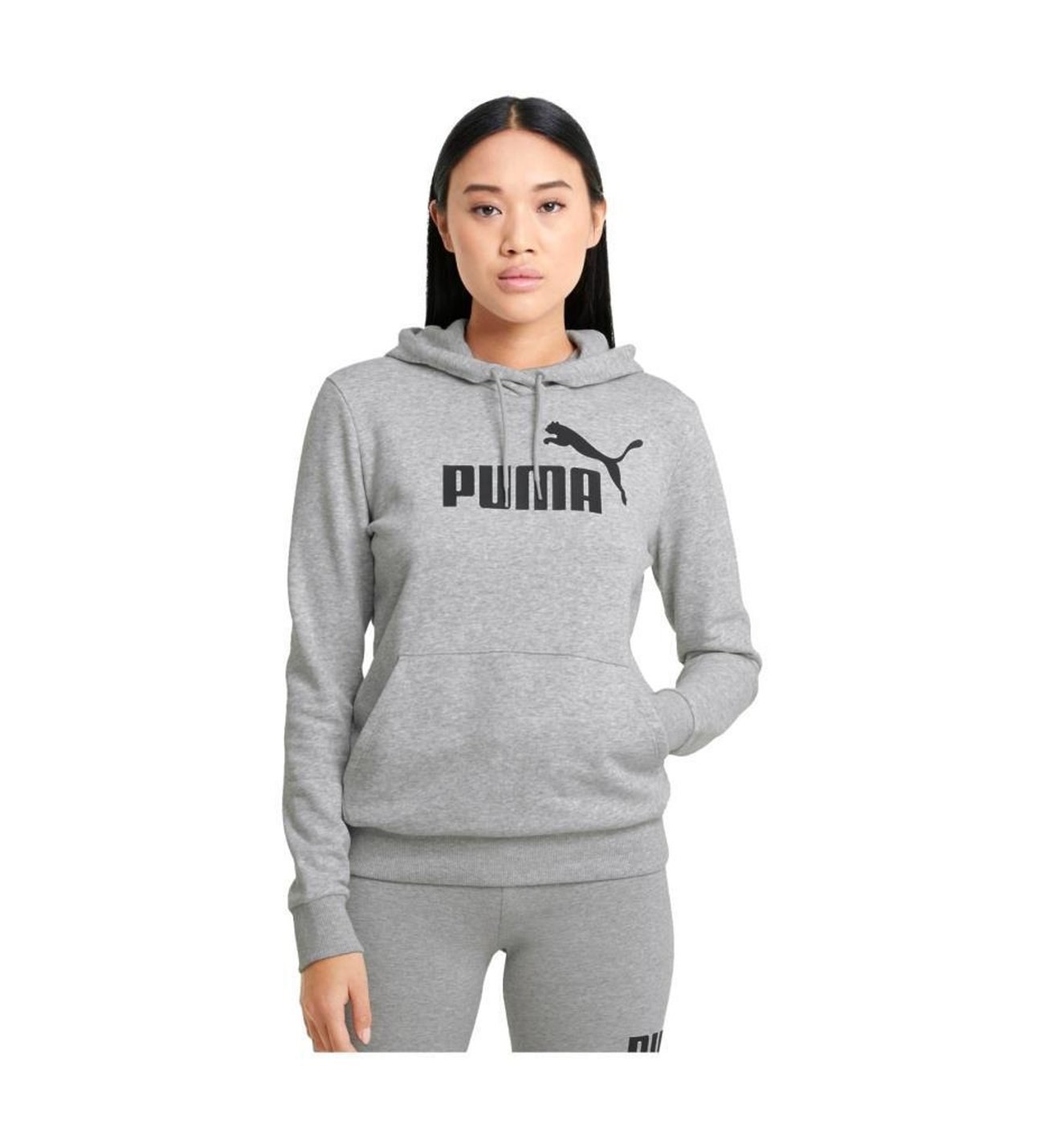 Kapişonlu Sweatshirt Kadın ESS Gri