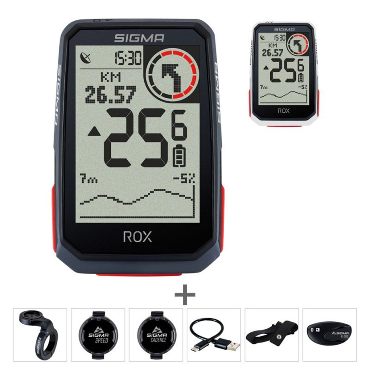 Sigma Bisiklet Yol Bilgisayarı Rox 4.0 Siyah (Sensor Set Dahıl)