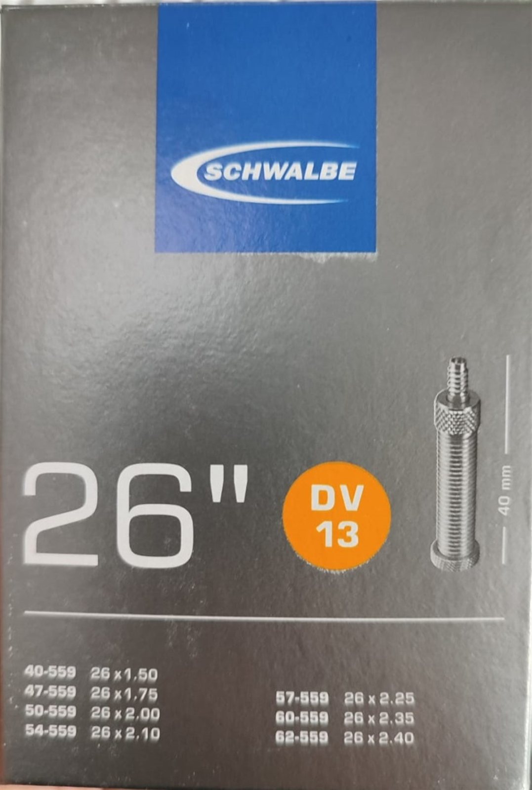 Schwalbe Lastik Dağ İç 26x1.50-2.50 DV 40MM