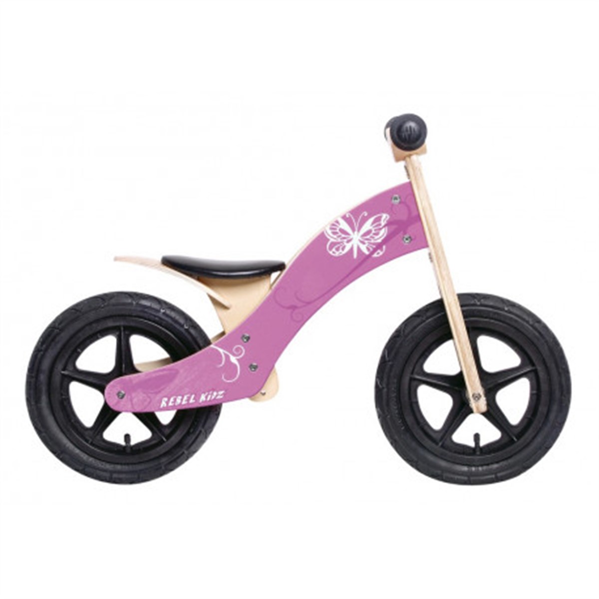 Rebel Kidz Denge Bisikleti Ahsap Pembe 12