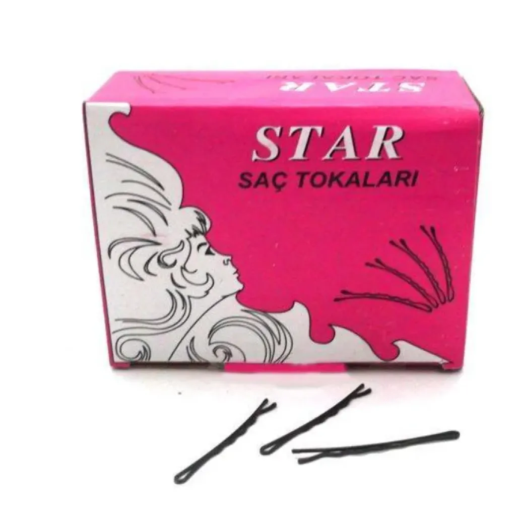 Star Siyah Saç Toka KOD: NO.7 125 Adet
