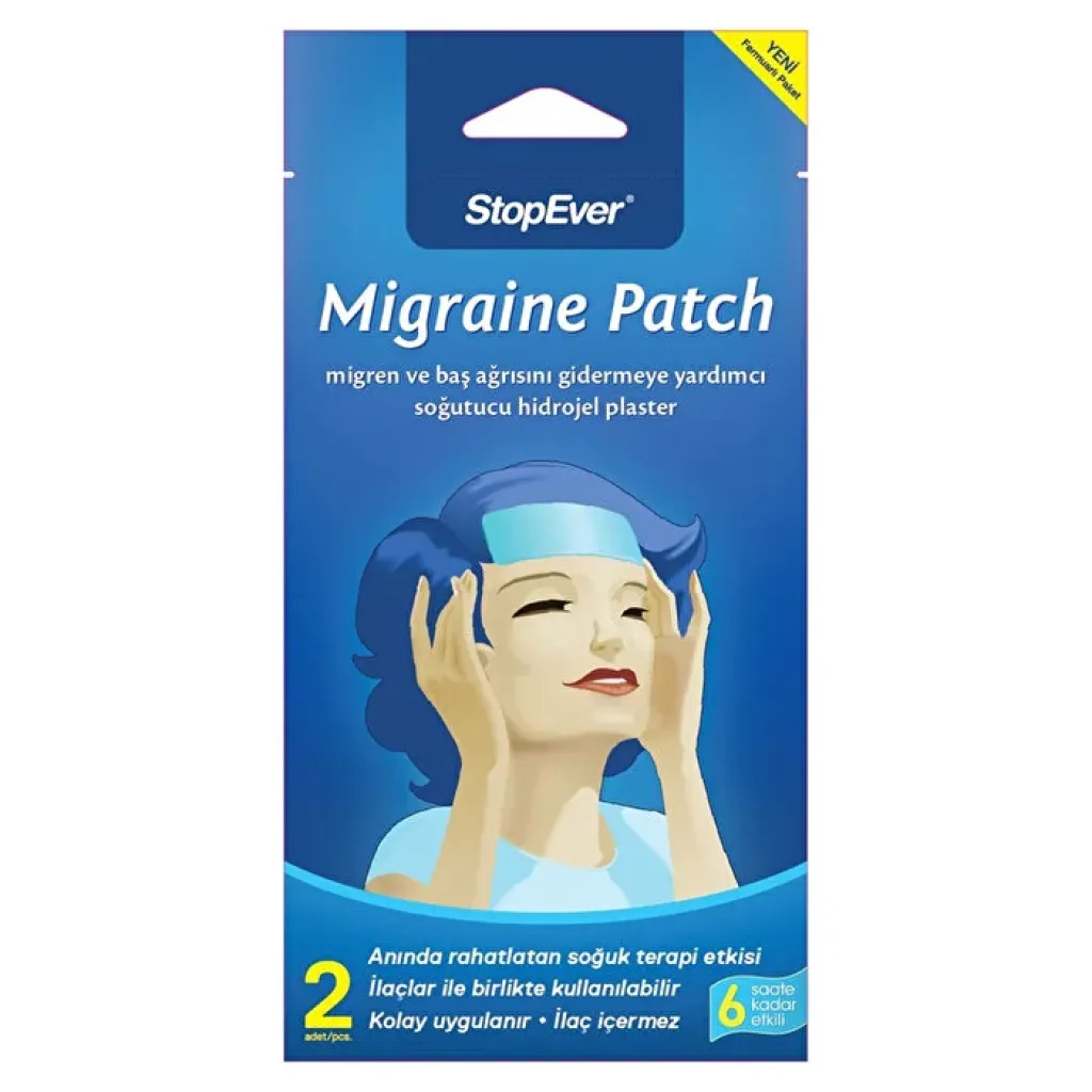 Stopever Migren&bas Agri Giderici Hidrojel Plaster KOD: Migraine Patch