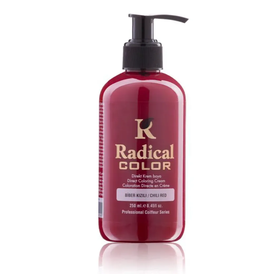 Radical Su Bazli Kalici Renkli Boya 250ml - Biber Kizili Kırmızı