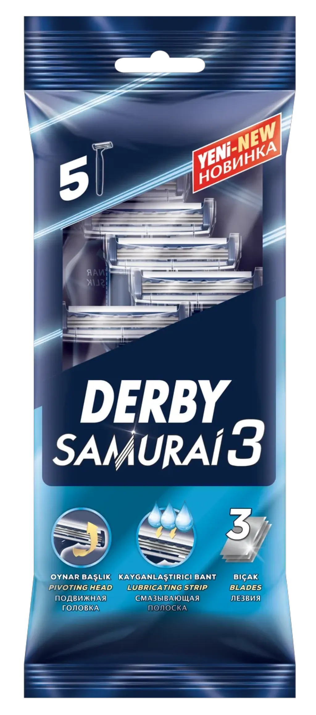 Derby Samurai 3 Bıçak 5lı Paket