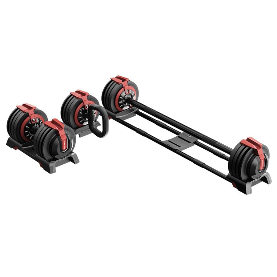 KingSmith Mekanik Ayarlı 24KG Dambıl, Kettlebell, Halter Seti (3ü1 Arada)