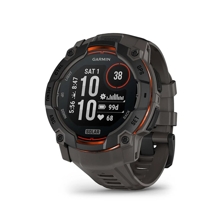Garmin Instinct® 3 – 50 mm, Solar – Black with Charcoal Band
