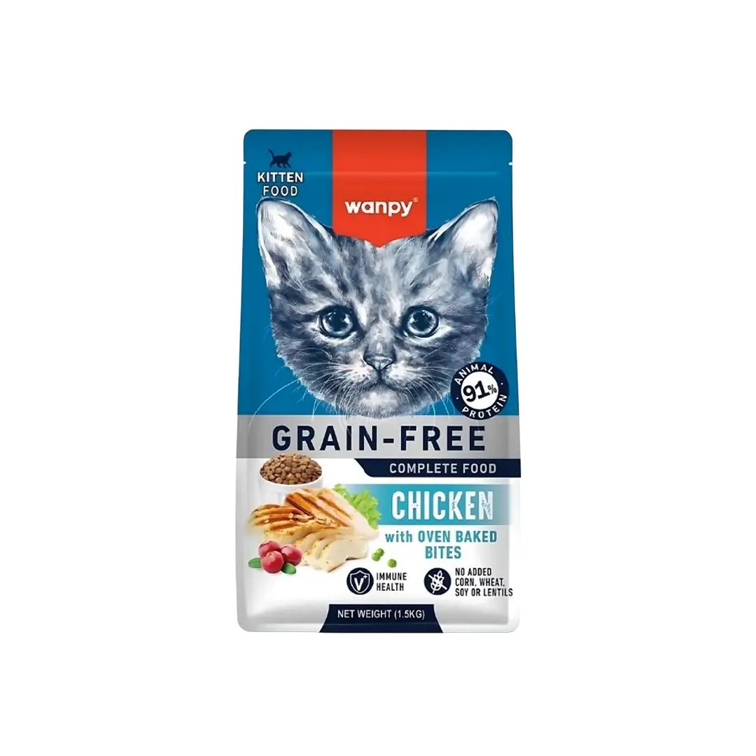 Wanpy Grain Free Complete Kitten Food Chicken Recipe 1.5 kg