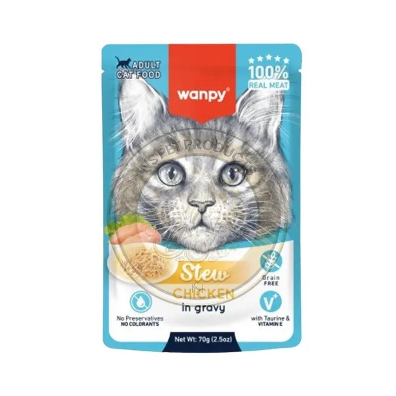 Wanpy Stew Tavuklu Yaş Kedi Maması Pouch 70 g