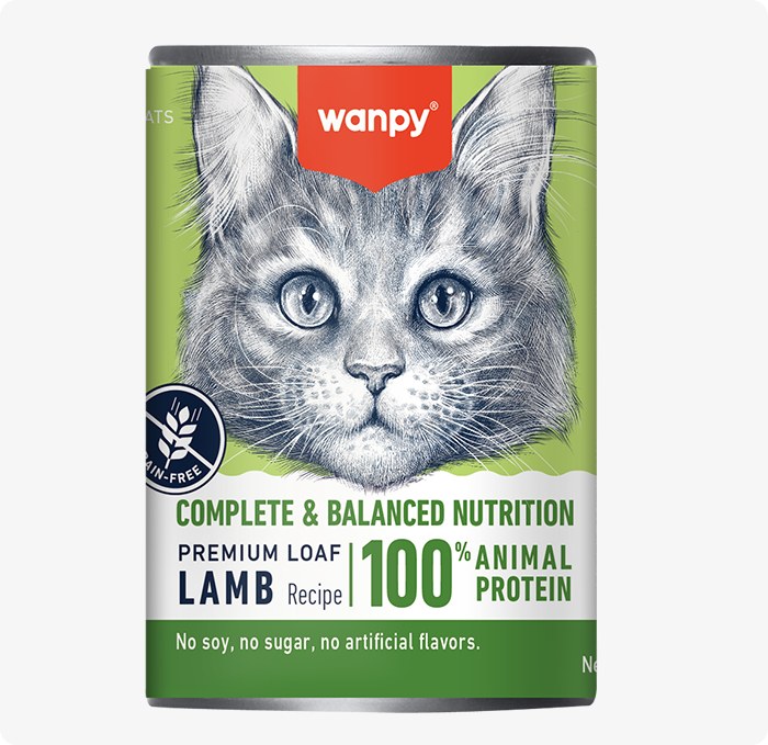 Wanpy Complete and Balanced Canned Food-Lamb for Cat 375gr