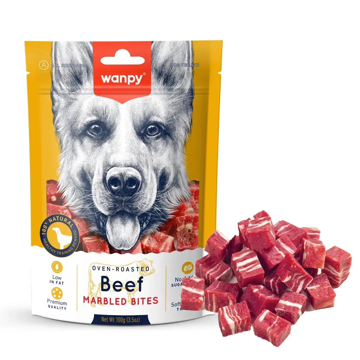 Wanpy Beef Marble Bites 100gr