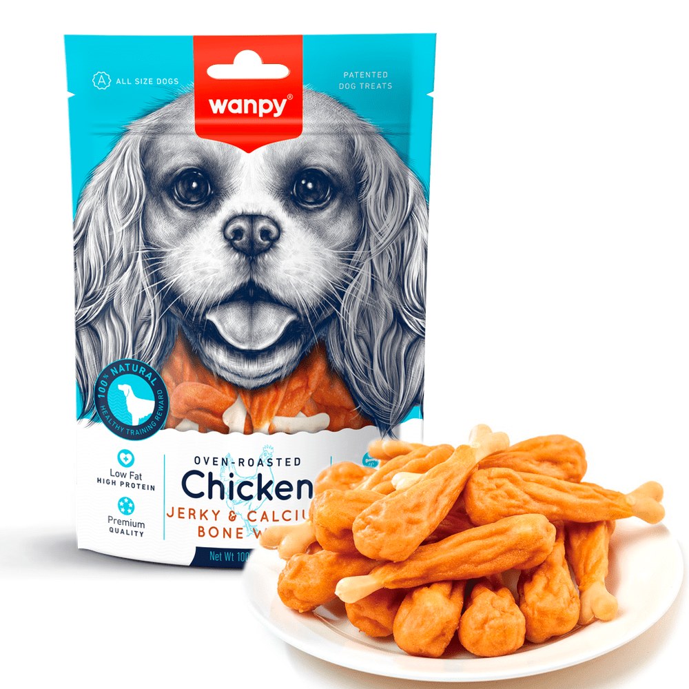 Wanpy Chicken Jerky Wrapped Calcium Bone 100 g