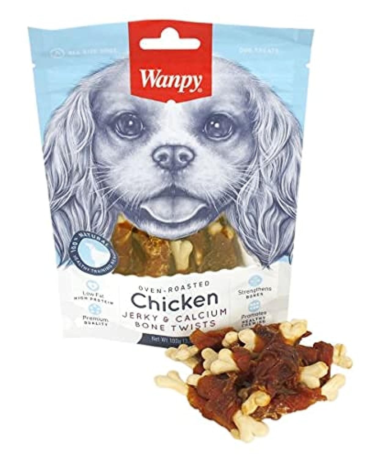 Wanpy Chicken Jerky & Calcium Bone Twists 100gr