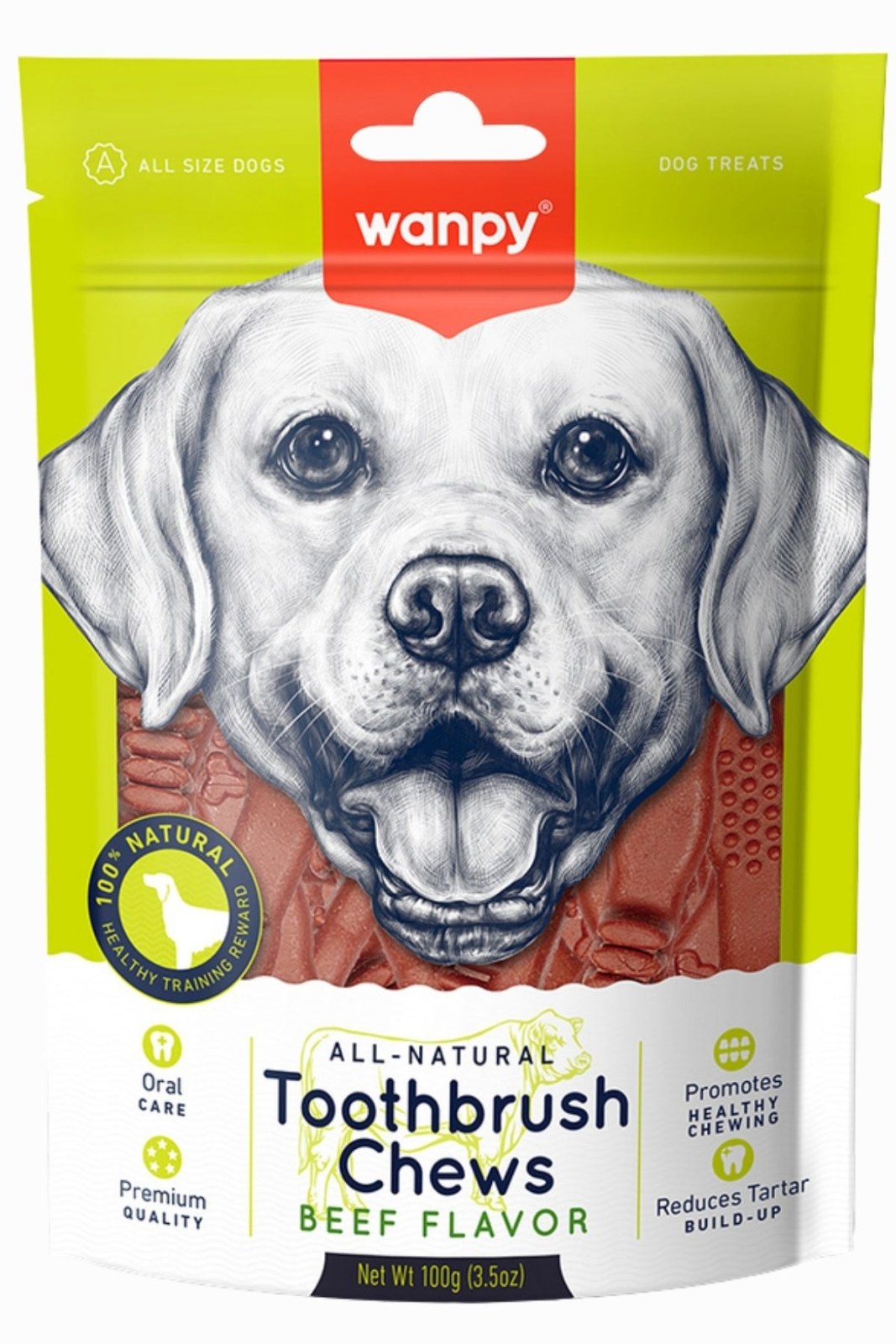 Wanpy Toothbrush Chews(beef Flavor) 100gr