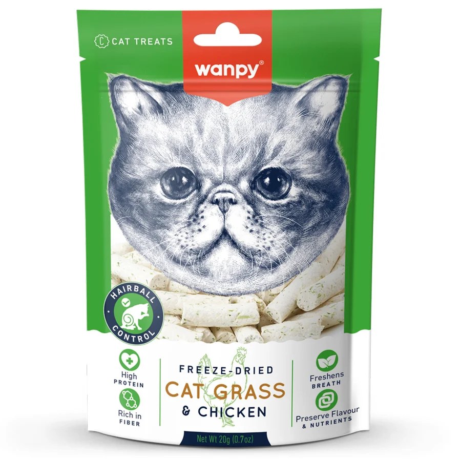 Wanpy Freeze Dried Cat Grass & Chicken 20gr