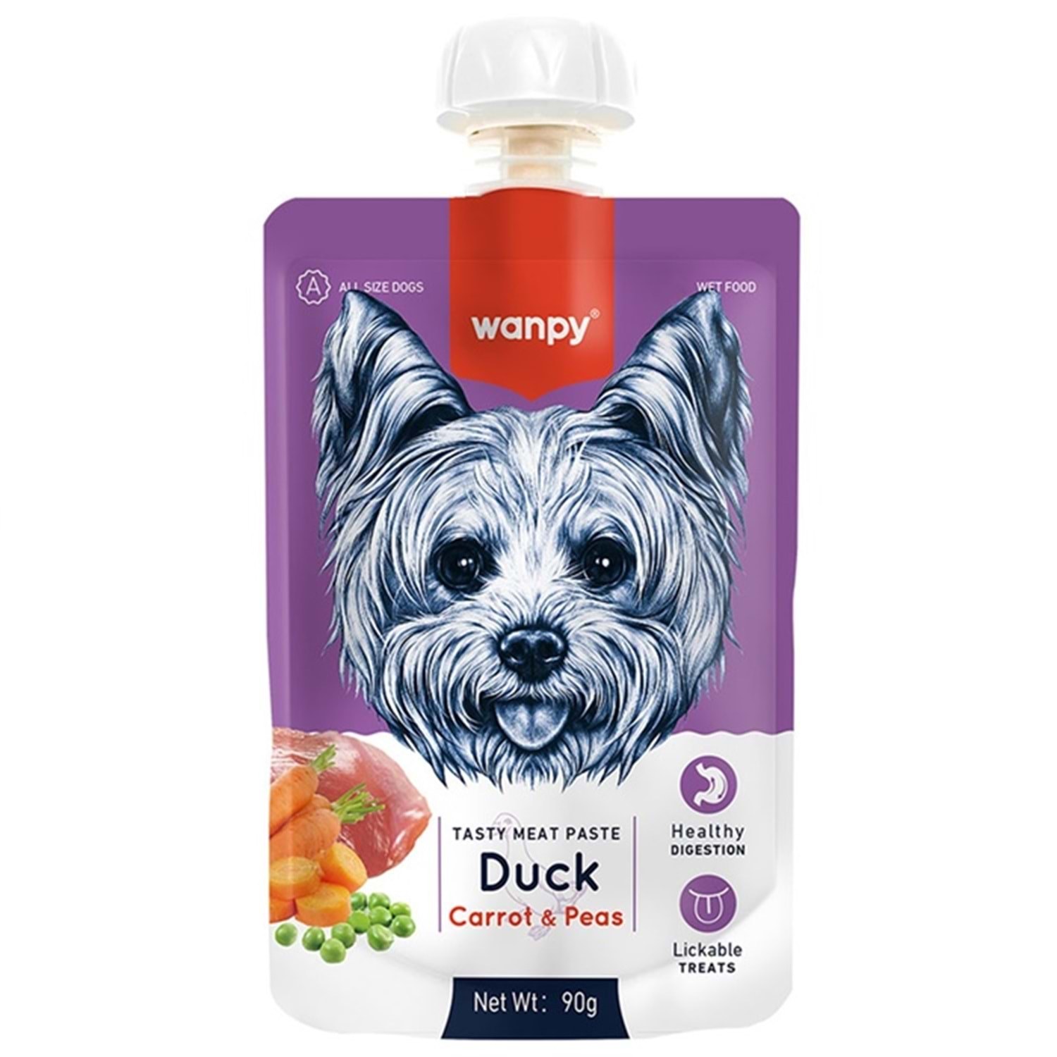 Wanpy Dog Duck with Carrot & PEA 90g