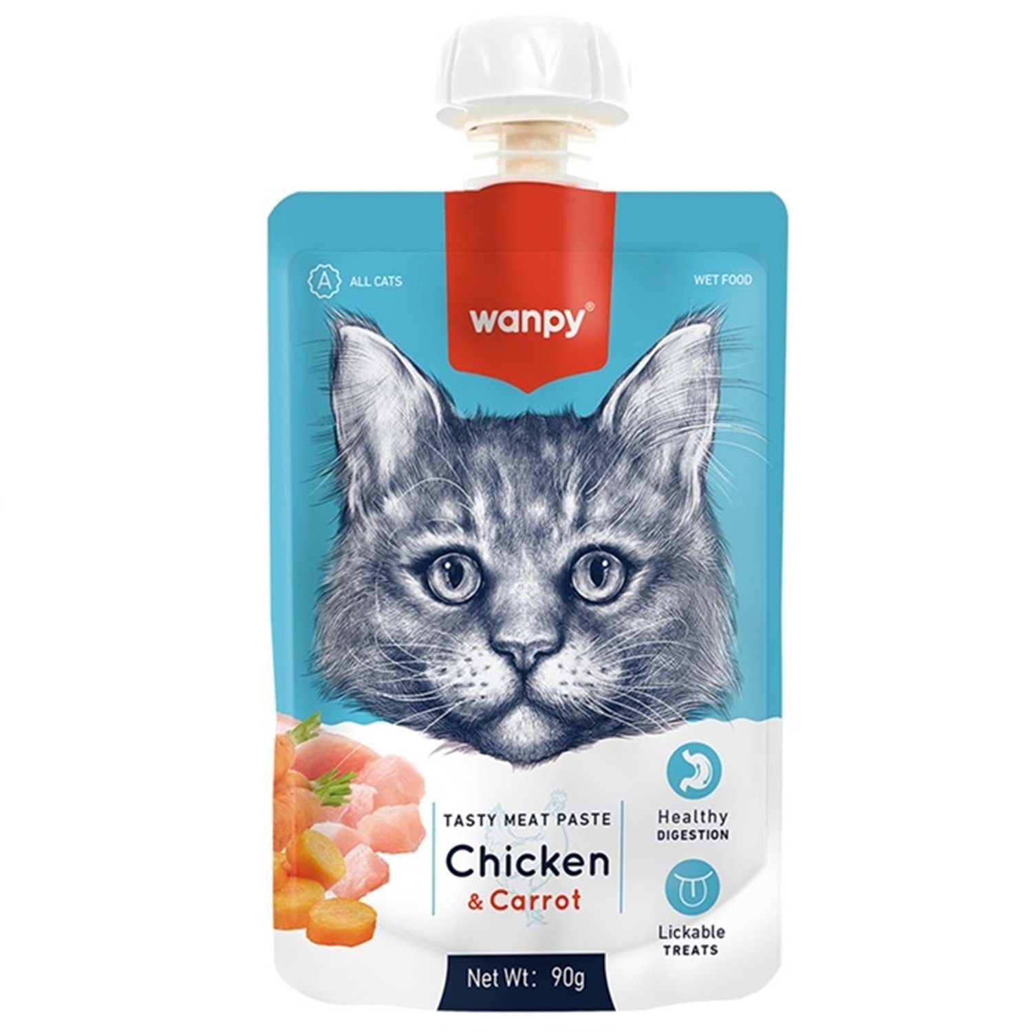 Wanpy Cat Chicken & Carrot 90g