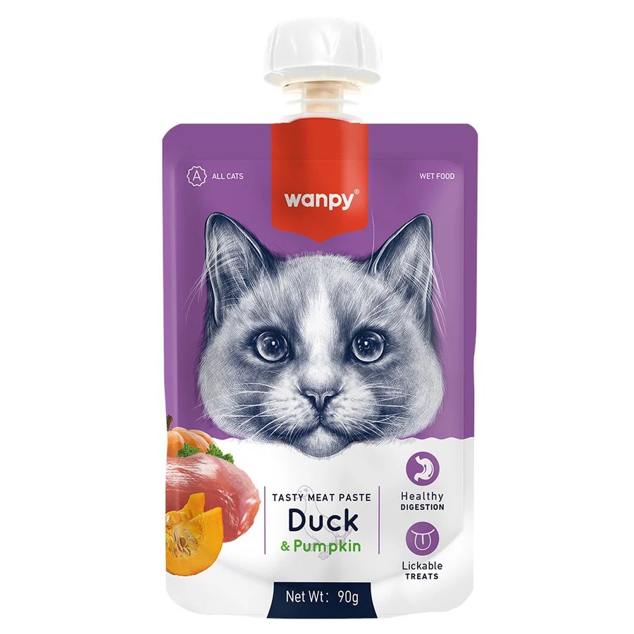 Wanpy Ördek ve Balkabaklı Kedi Yaş Maması 90 g