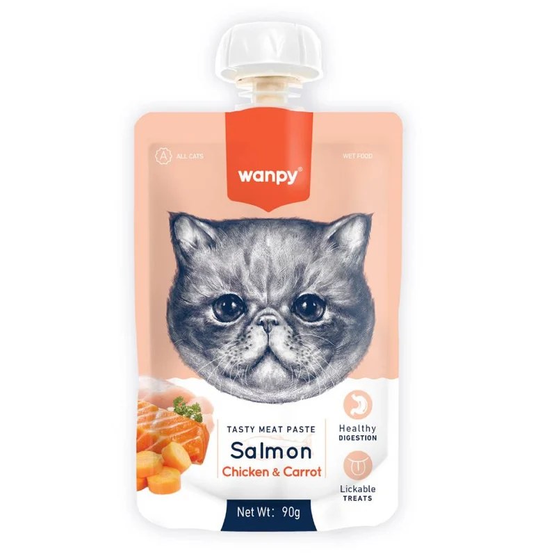 Wanpy Cat Salmon with Chicken & Carrot 90g