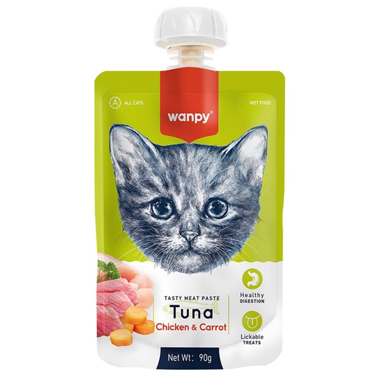 Wanpy Cat Tuna with Chicken & Carrot 90g