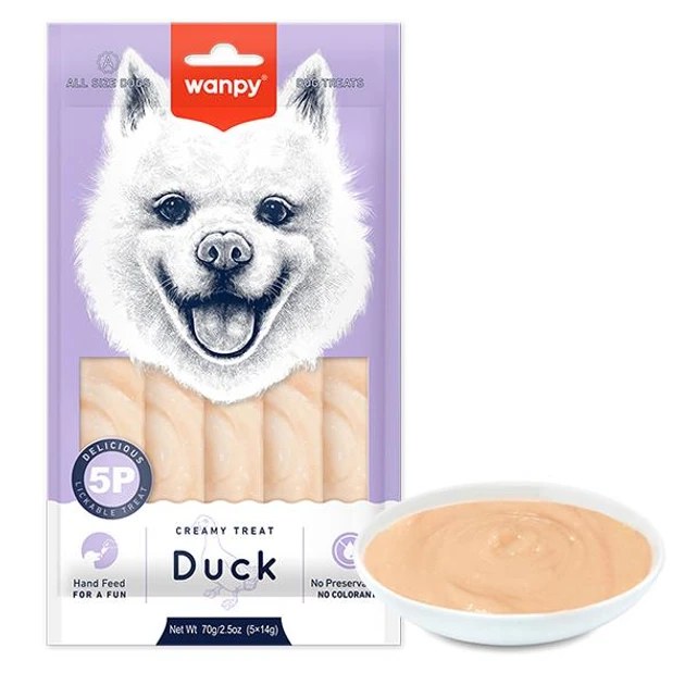 Wanpy Lickable Treat Duck for Dog 14 g & 5 pcs
