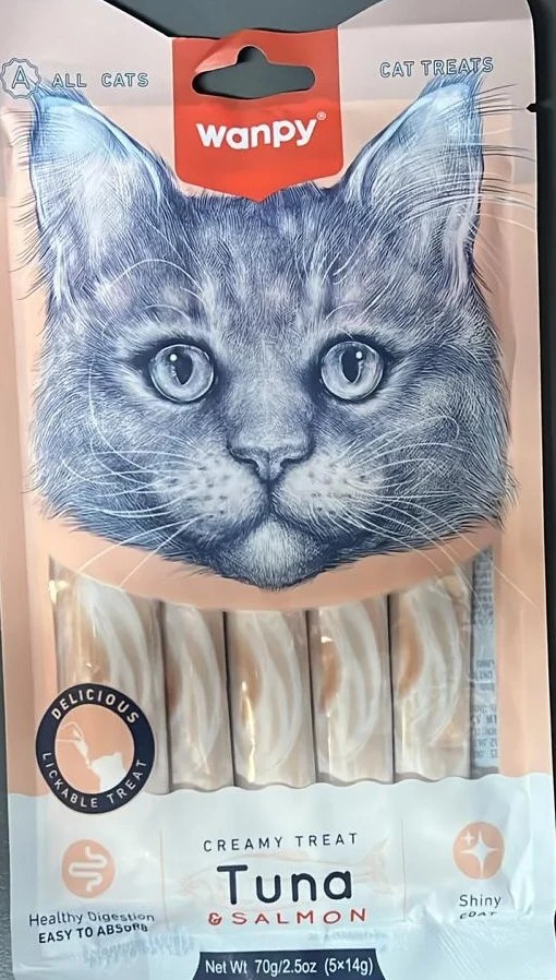 Wanpy Lickable Treat Tuna & Salmon for Cat 14g * 5pcs