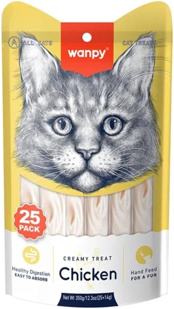 Wanpy Lickable Treat Chicken for Cat 14g * 25 pcs